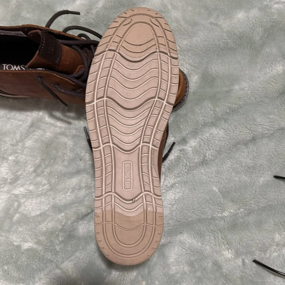 Toms Brown Chukka Boots with Leather Finish like new size 12 - Picture 5 of 5